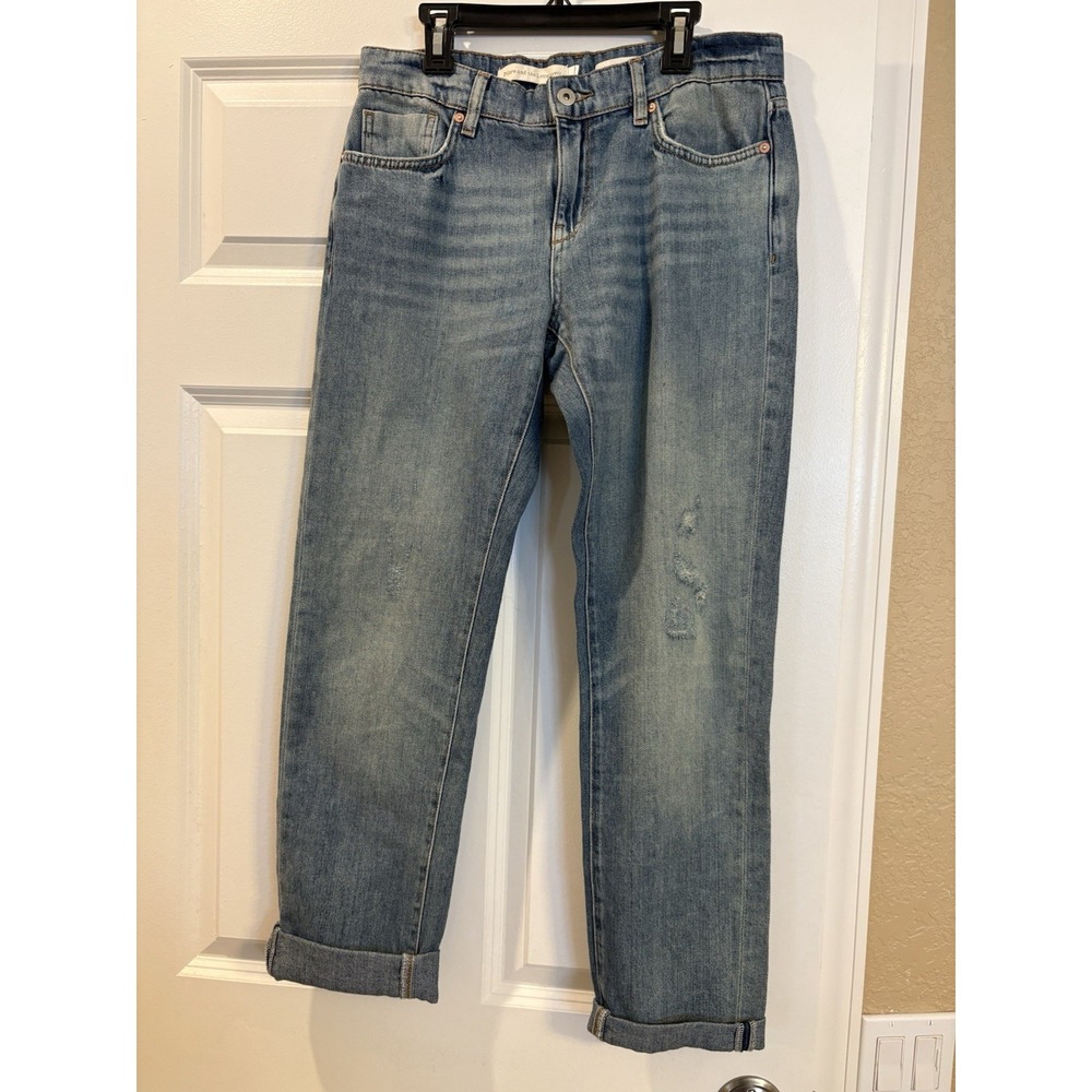 Anthropologie Pilcro And The Letterpress Slim Boyfriend Jeans, 27, Distressed